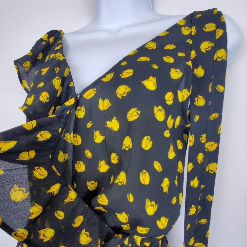 Who What Wear Black Floral Dress XS - Picture 7 of 16